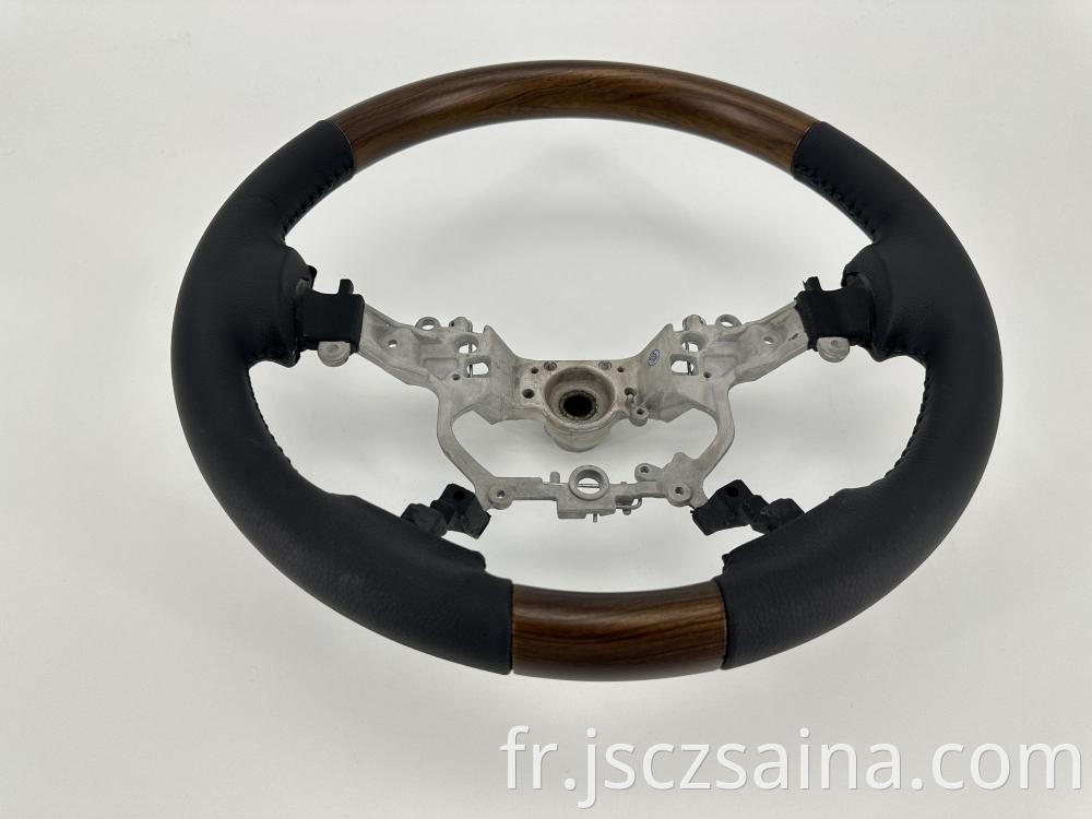 Leather steering wheel interior